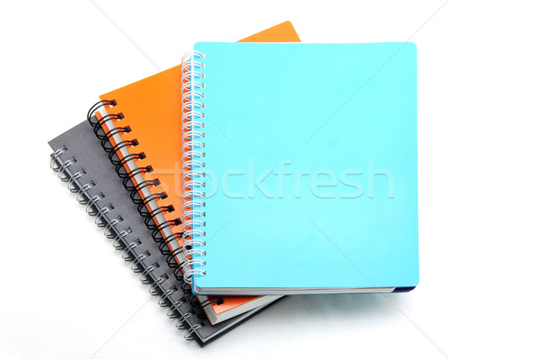 stack of ring binder book isolated on white Stock photo © vichie81