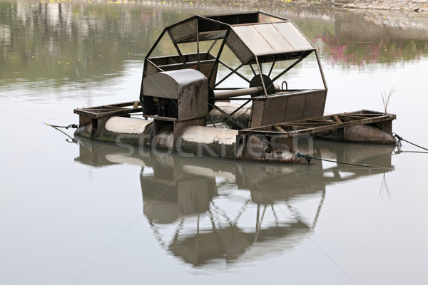 Metal wheel of watermill Stock photo © vichie81