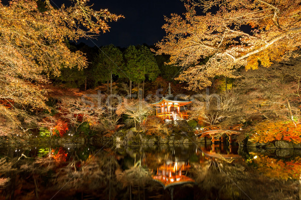 Templo quioto Japão noite budista outono Foto stock © vichie81