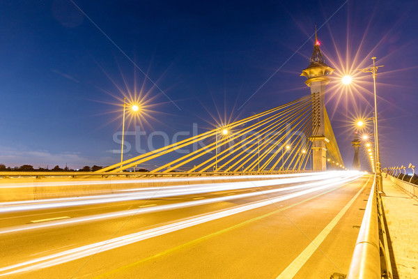 Bridge in Nonthaburi Thailand Sunset Stock photo © vichie81