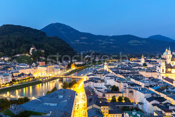Salzburg Austria at dusk Stock photo © vichie81