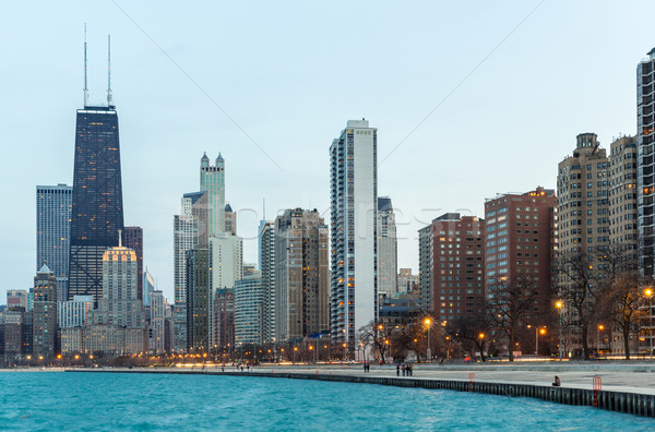 Chicago at dusk Stock photo © vichie81