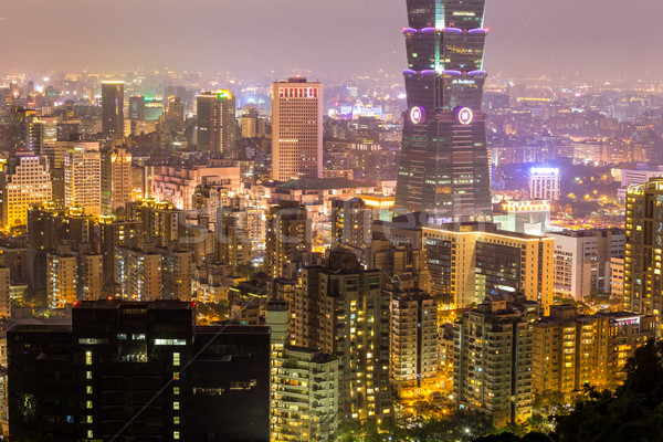 台灣 建設 黃昏 天空 城市 背景 商業照片 © vichie81
