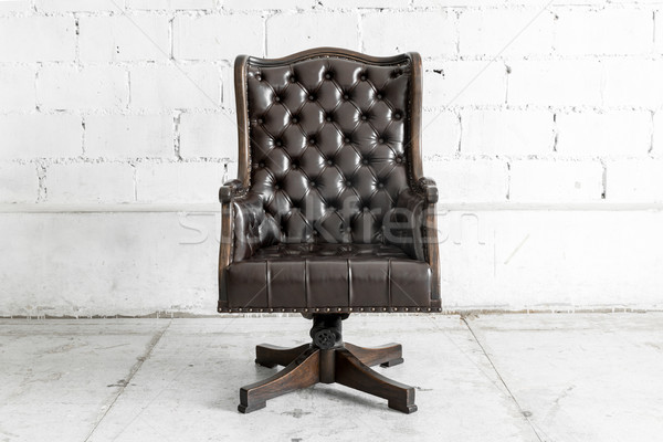 Noir président vintage chambre véritable cuir [[stock_photo]] © vichie81