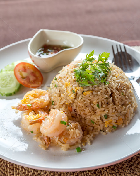 Shrimp fried rice Stock photo © vichie81
