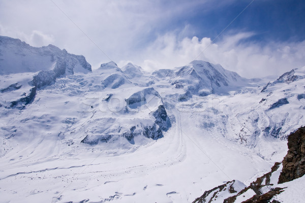 landscape of sking course at Matterhorn region, Switzerland Stock photo © vichie81