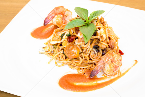 Seafood Spaghetti Stock photo © vichie81