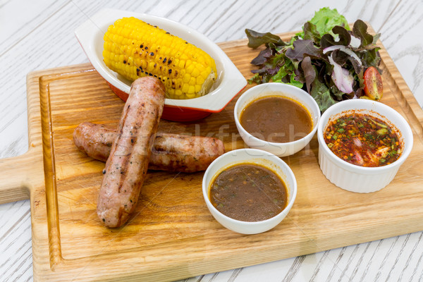 Grilled German Sausage Stock photo © vichie81