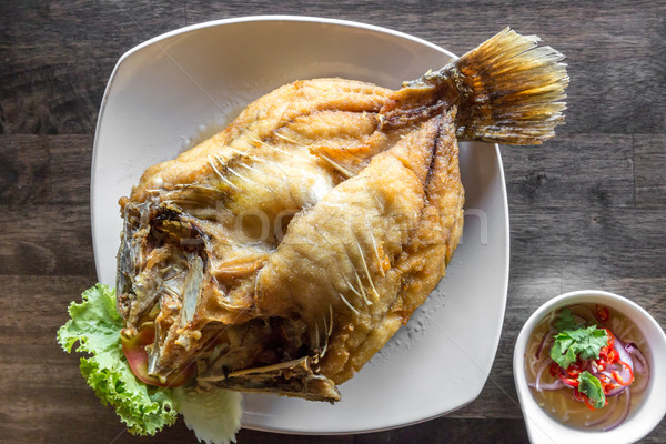 deep fried sea bass fish Stock photo © vichie81