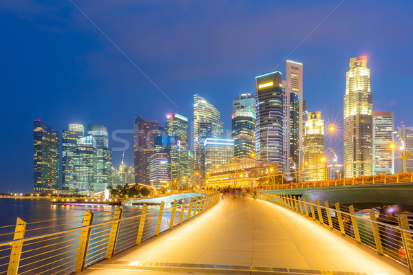 Singapore downtown Sunset Stock photo © vichie81