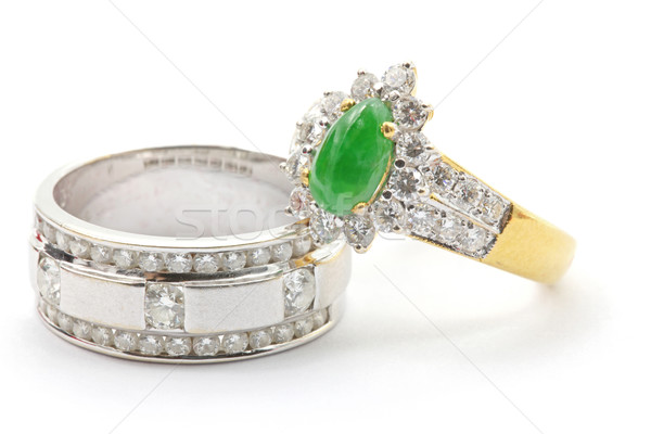 Stock fotó: Jegygyűrűk · párok · luxus · gyémánt · jegygyűrű · együtt
