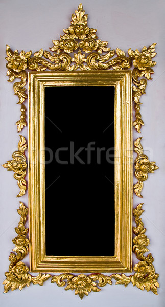 Traditional Thai Chinese Golden Empty Frame Stock photo © vichie81