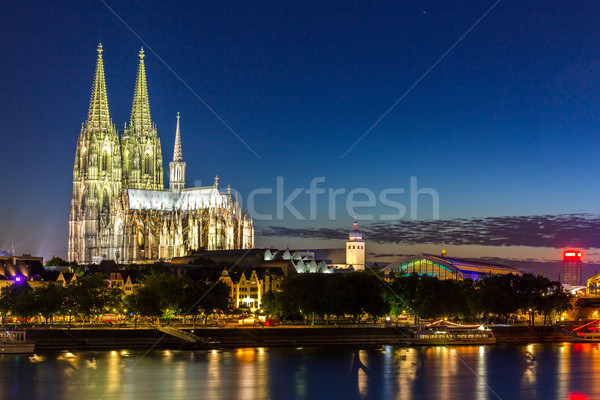 Cologne Cathedral River Rhine Stock photo © vichie81
