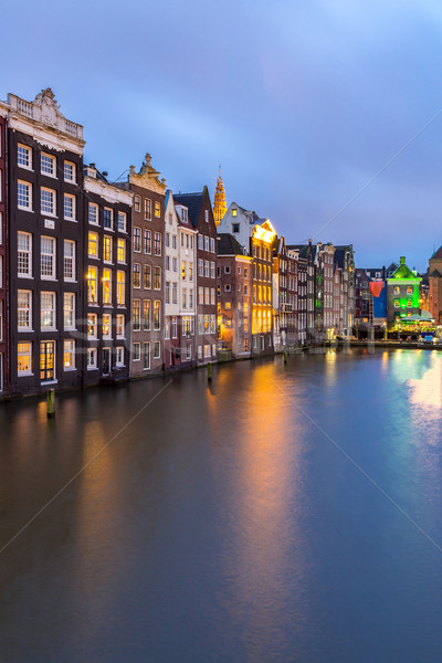 Amsterdam Países Bajos iglesia anochecer agua Foto stock © vichie81