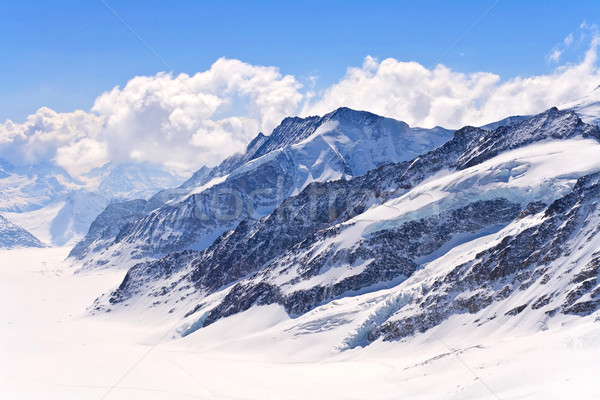 Alpler buzul İsviçre muhteşem bölge gökyüzü Stok fotoğraf © vichie81