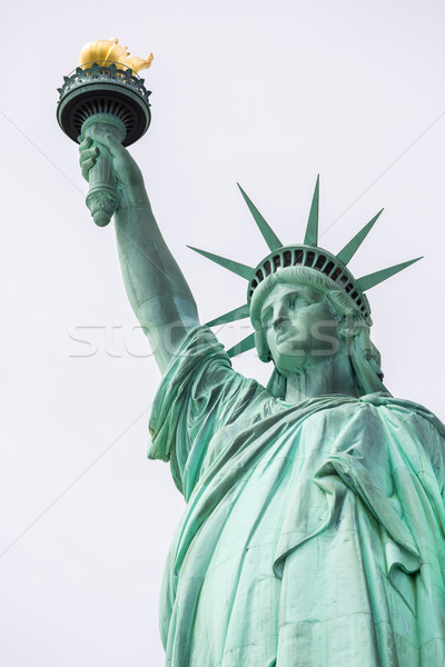 Statua libertà New York City cielo blu fiume Foto d'archivio © vichie81