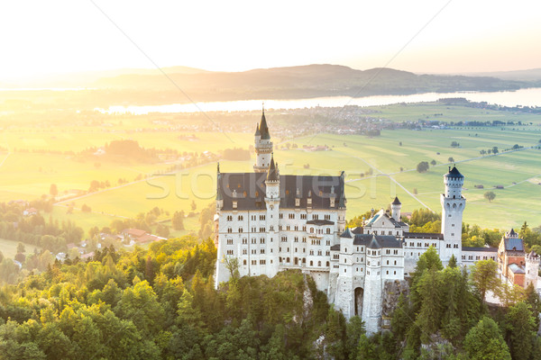 Neuschwanstein castle sunset Stock photo © vichie81