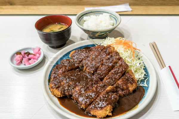 buta katsu pork cutlet Stock photo © vichie81