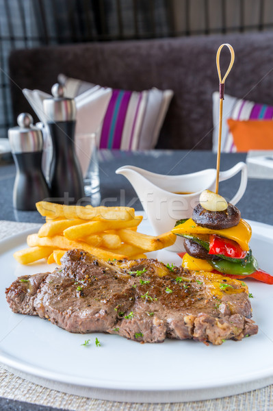 Grilled beef steak Stock photo © vichie81
