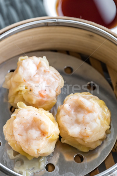 Chinez dim sum mananca gătit prânz Imagine de stoc © vichie81