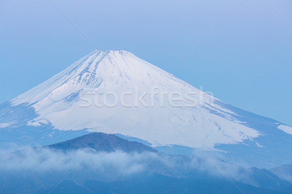 Сток-фото: Fuji · горные · озеро · Восход · зима · небе