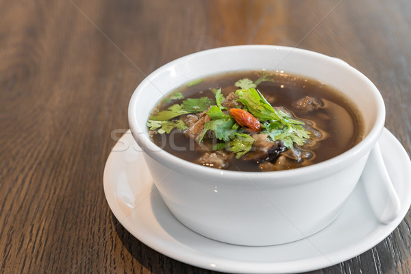 Tajska chińczyk tradycyjny stylu zupa wieprzowina Zdjęcia stock © vichie81