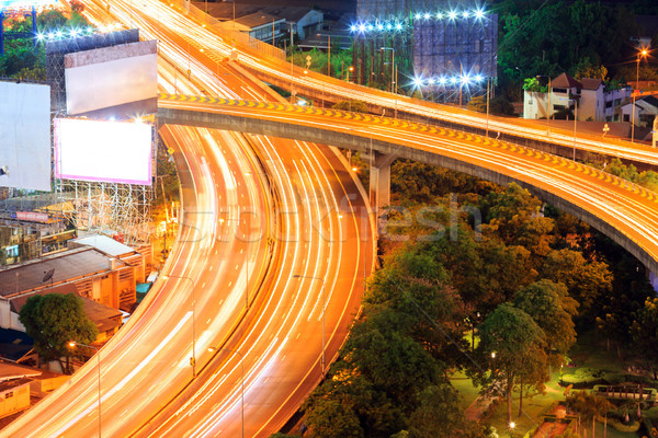 Bangkok autópálya légifelvétel belváros üzlet égbolt Stock fotó © vichie81