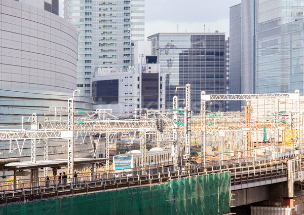 Feroviar orizont Tokyo Japonia transport constructii Imagine de stoc © vichie81