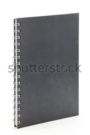 Schwarz decken Notebook isoliert Ring Büro Stock foto © vichie81