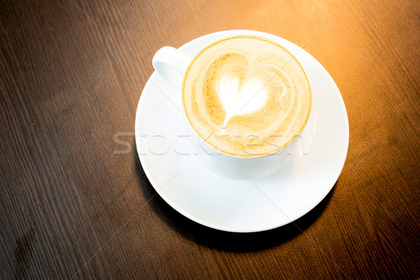 Stockfoto: Koffiekopje · koffie · hart · symbool · voedsel · drinken