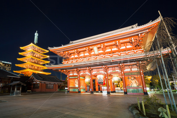 Templu Tokyo Japonia cer constructii oraş Imagine de stoc © vichie81