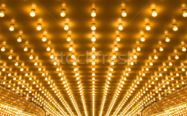 Zelt Lichter golden Hintergrund Club Bühne Stock foto © vichie81