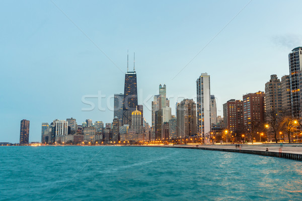Chicago at dusk Stock photo © vichie81