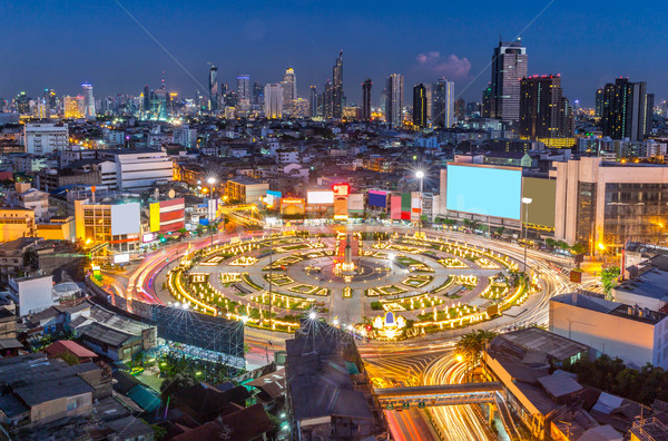 Bangkok downtown skylines Stock photo © vichie81