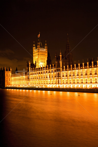 Foto d'archivio: Londra · casa · parlamento · fiume · thames · notte