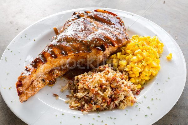 grilled pork chop Stock photo © vichie81