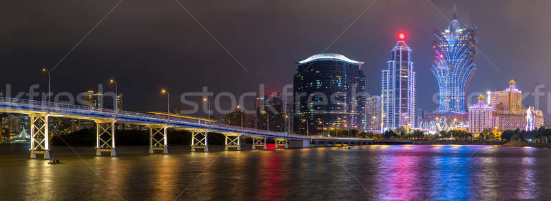 Macau cityscape Night Stock photo © vichie81