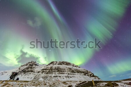 Northern Light Aurora Iceland Stock photo © vichie81