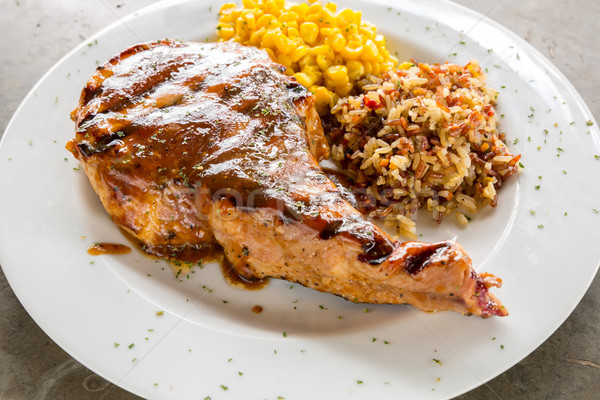 grilled pork chop Stock photo © vichie81