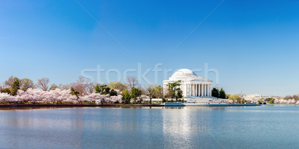 Stok fotoğraf: Bina · Washington · Washington · DC · ufuk · çizgisi · göl · renk