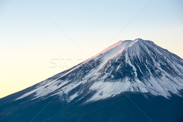 Stockfoto: Berg · fuji · zonsopgang · Japan · winter · water