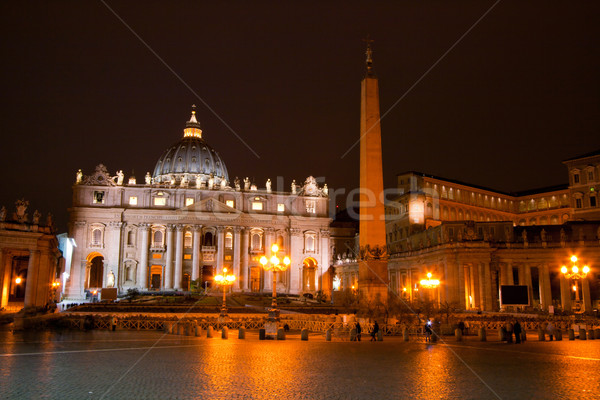 Foto d'archivio: Vaticano · basilica · cattedrale · Roma · Italia · notte