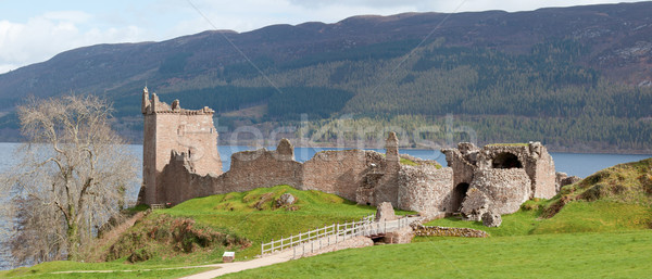 Stockfoto: Kasteel · ruïneren · panorama · ruines · hoogland · Schotland