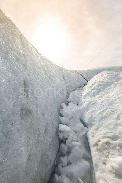 Snow landcape with sun Stock photo © vichie81
