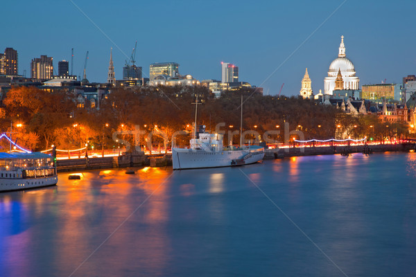Zdjęcia stock: Katedry · rzeki · tamiza · Londyn · Cityscape · Anglii