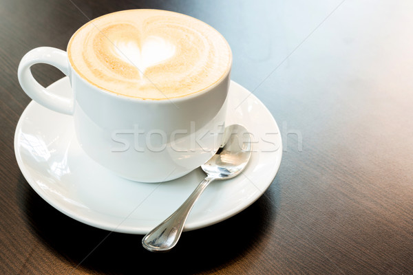 latte coffee heart Stock photo © vichie81