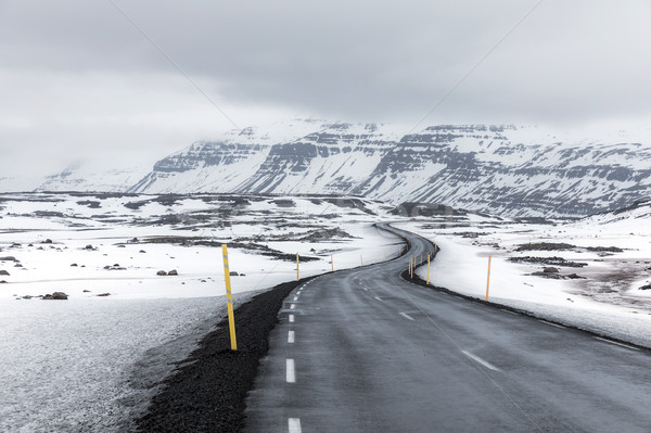 Iceland Winter landscape Road Stock photo © vichie81