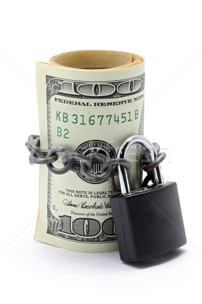 Pénz takarékosság biztosítás dollár bankjegy számlák Stock fotó © vichie81