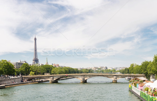 Eiffel Tower river seine Panorama  Stock photo © vichie81