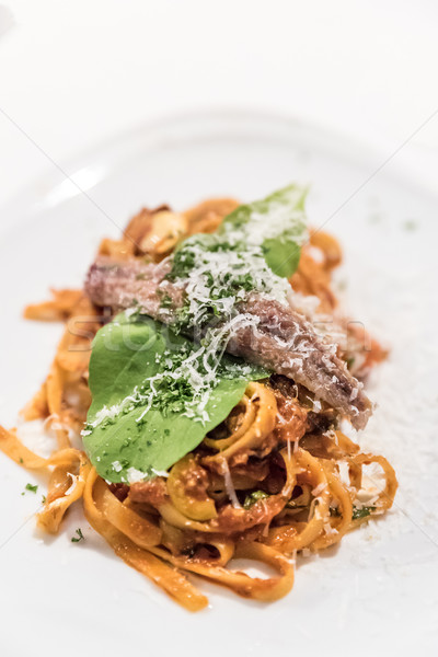 Spaghetti anchovy Stock photo © vichie81